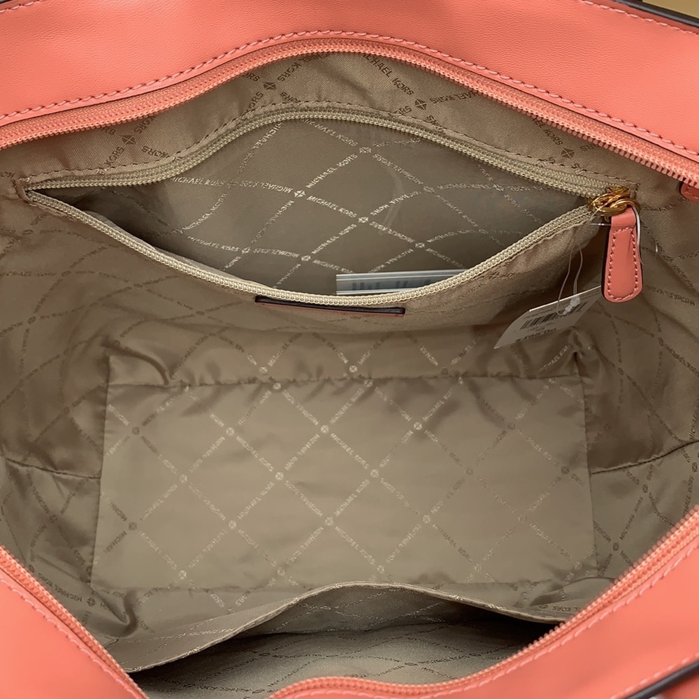 MICHAEL KORS CARMEN LARGE NORTH SOUTH TOTE SHERBERT COLOR - Picture 13 of 16